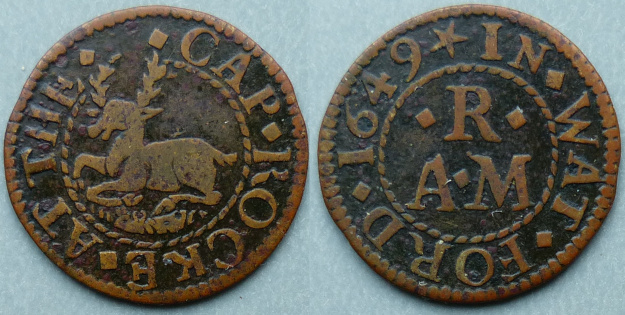 Watford, Cap Rocke 1649 farthing N2307